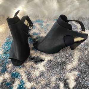Black Peep Toe Heel